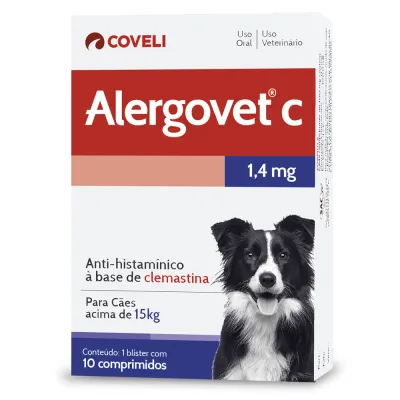 Alergovet: Antialérgico Para Cães Acima De 10 Comprimidos