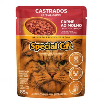 Special Cat Sachê Castrado Carne 85g