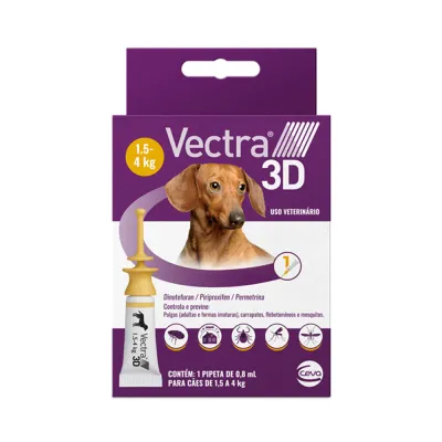 Antipulgas Vectra 3d Cães 1,5 A Ceva 0,8 Ml 1 Pipeta