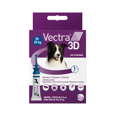 Antipulgas Vectra 3d Cães 10 A Ceva 3,6 Ml 1 Pipeta