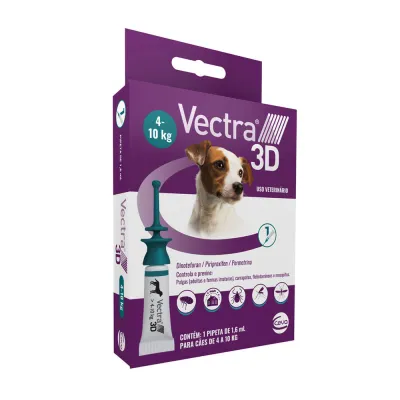 Antipulgas Vectra 3d Cães 4 A Ceva 1,6 Ml 1 Pipeta