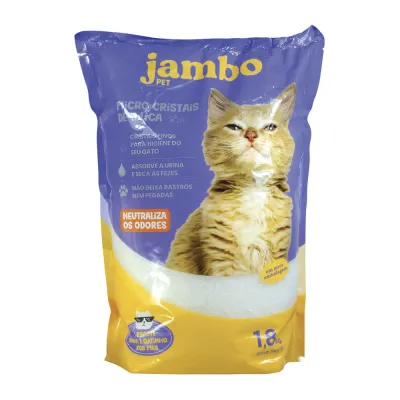 Areia Higiênica Micro Cristais De Sílica Jambo Pet 1.8kg