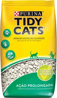 Areia Higiênica Granulado Sanitario para Gatos Tidy Cats 2kg
