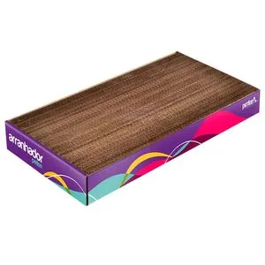 Arranhador Retangular De Papelão Para Gatos Com Catnip Petlon Marrom