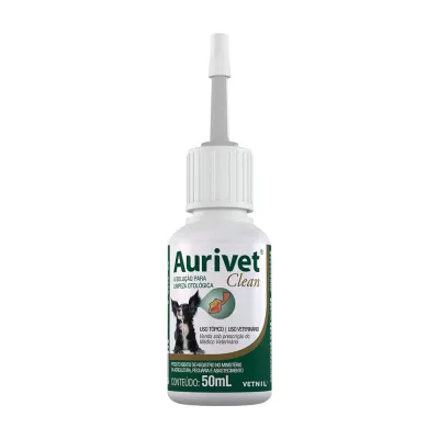Solução Otológica Aurivet Clean 50 Ml