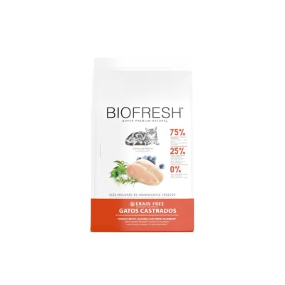 Ração Biofresh Gatos Castrados Frango 400g
