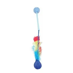 Varinha Com Ventosa Com Bola Chocalho E Pena - Único