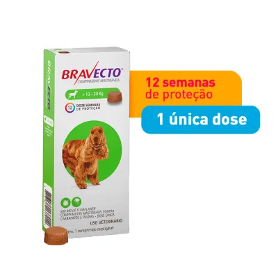 Antipulgas E Carrapatos Bravecto A Cães 500mg 1 Comprimido