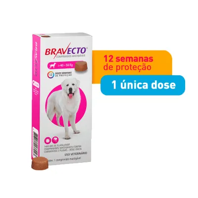 Antipulgas E Carrapatos Bravecto 40 A Cães 1400mg 1 Comprimido