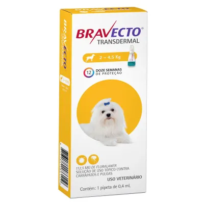 Antipulgas Bravecto Transdermal Cães 2 A 112,5 Mg