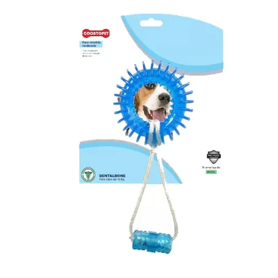 Brinquedo Mordedor Dental Argola Espacial Corda Azul Ces Até 15kg Odo