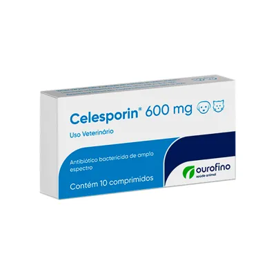 Antibiótico Celesporin 600mg Ourofino 10 Comprimidos
