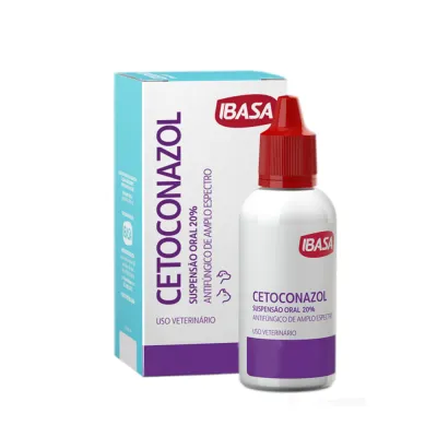 Antifúngico Cetoconazol Suspensão Oral 20% Ibasa 20 Ml