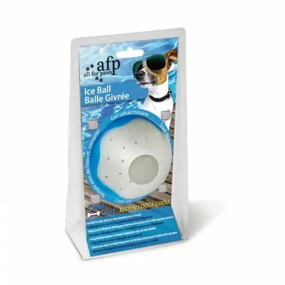Chill Out Ice Dog Ball - 7cm White (All For Paws)