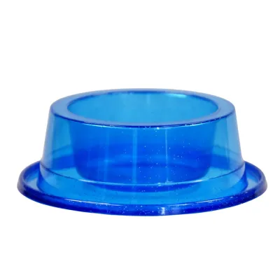 Comedouro Ces Pet Toys Médio Antiformiga Azul Transparente Glitter -