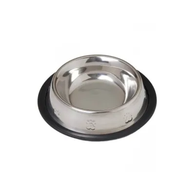 Comedouro E Bebedouro Em Aço Inoxidável Com Base Antiderrapante Para Pets