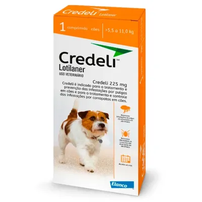 Antipulgas Credeli 225mg Cães De 5,5 A 11 Kg 3 Comprimidos