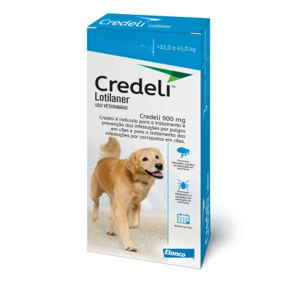Antipulgas Credeli 900mg Cães De 22 A 45 Kg 3 Comprimidos