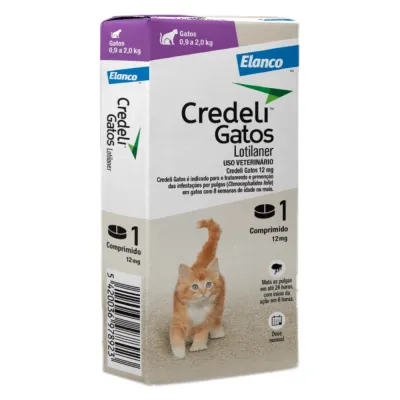 Antipulgas Credeli 12mg Gatos 0,9 A 2kg  1 Comprimido