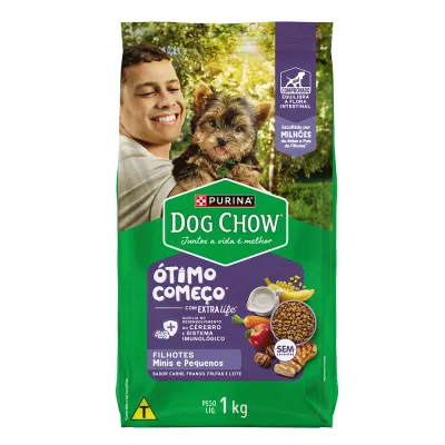 Ração Cães Dog Chow 1kg Minis e Pequenos