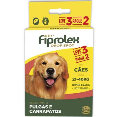 Combo Antipulgas Fiprolex Cães 21 A Único