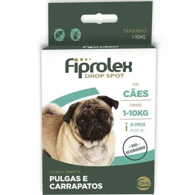 Antipulgas Fiprolex Cães Drop Spot Até 0,67 Ml