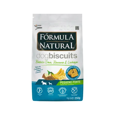 Petisco Fórmula Natural Dog Biscuits Batata Doce Cães Adultos Pequeno Porte 250g