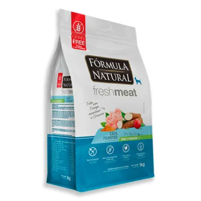 Ração Fórmula Natural Fresh Meat Cães Filhotes Portes Mini E Pequeno Frango 1kg