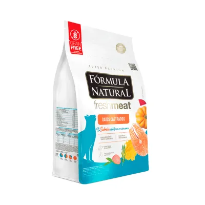 Ração Fórmula Natural Fresh Meat Gatos Castrados Salmão 1kg