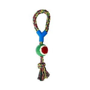 Brinquedo Mordedor Forca Com Bola De Tnis Chalesco