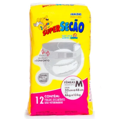 Fralda Descartável Super Seção Femeas Tam. M