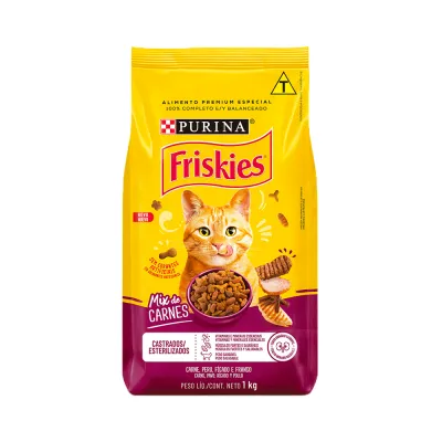 Ração Friskies Gatos Adultos Mix De Carnes 1kg