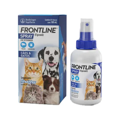 Antipulgas E Carrapatos Frontline Spray Cães E Gatos 100 Ml