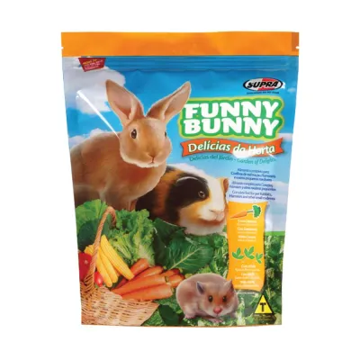 Ração Funny Bunny Delícias Da Horta Para Coelhos Sabor Vegetais 500 G