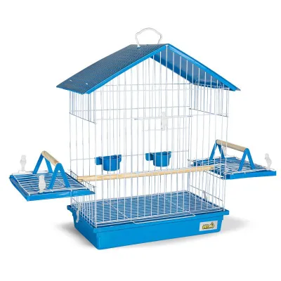 Gaiola Para Pássaro Manso Tamanho Médio Plástico Azul