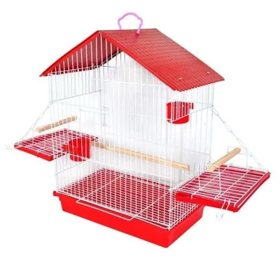 Gaiola Para Calopsita E Outros Pássaros Vermelha