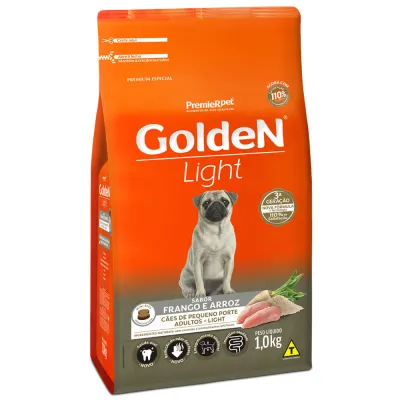 Ração Golden Fórmula Light Cães Adultos Porte Pequeno Frango E Arroz 1kg
