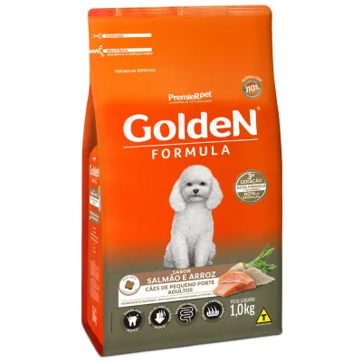 Ração Golden Fórmula Cães Adultos Raças Pequenas Salmão E Arroz 1kg