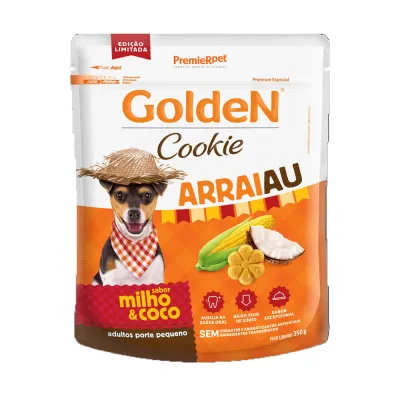 Biscoito Golden Cães Adultos Porte Pequeno Arraiau Edição Limitada 350g