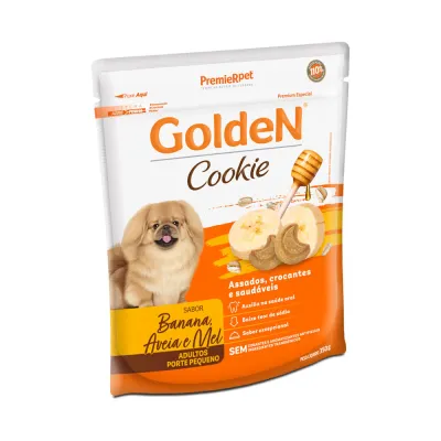 Cookie Golden Cães Adultos Banana Aveia E Mel 350g