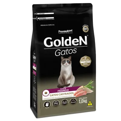 Ração Golden Gatos Castrados Frango 1 Kg