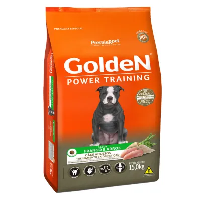 Ração Golden Power Training Cães Adultos Frango E Arroz 15kg
