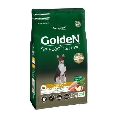 Ração Golden Seleção Natural Cães Adultos Porte Pequeno Frango Com Batata Doce 3kg