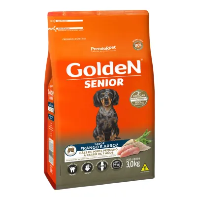 Ração Golden Fórmula Sênior Raças Pequenas Frango E Arroz Mini Bits 3kg