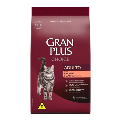 Ração Granplus Choice Gatos Adultos Frango E Carne 10.1kg