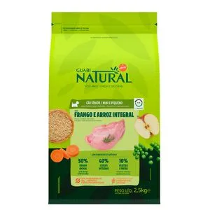 Ração Guabi Natural Cães Sênior Raças Mini E Peq. Frango E Arroz 2,5 Kg