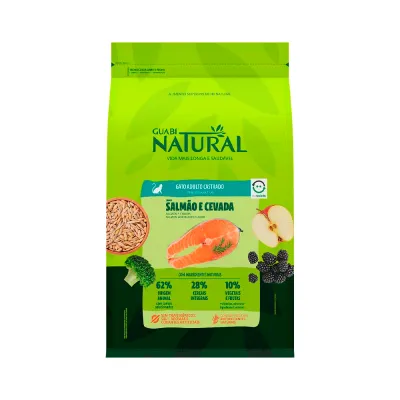 Ração Guabi Natural Gatos Adultos Castrados Salmão E Cevada 1.50kg