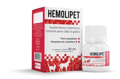 Suplemento Vitamínico Mineral Para Cães E Gatos Hemolipet 30 Ml