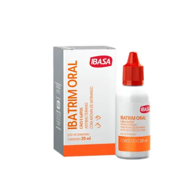 Antibacteriano Ibatrim Para Cães E Gatos Ibasa 20 Ml