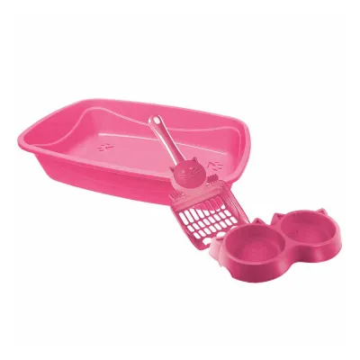 Kit Bandeja Luxo Para Gatos Ventura 3x1
